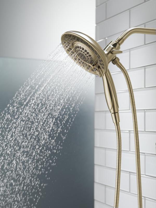 DELTA Universal Showering Components In2ition 5-Setting Two-in-One Shower — Champagne Bronze