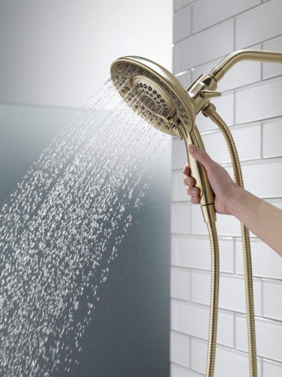 DELTA Universal Showering Components In2ition 5-Setting Two-In-One Shower — Lumicoat® Champagne Bronze