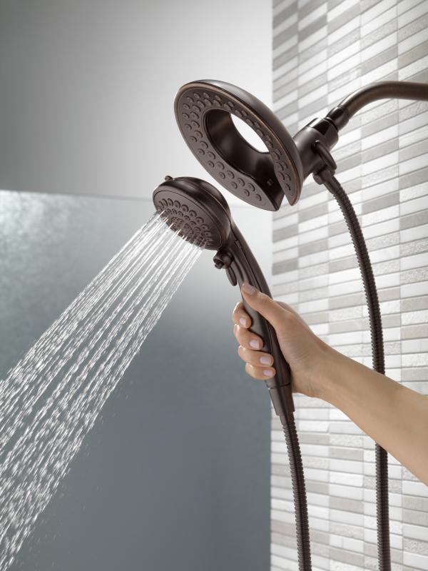 DELTA Universal Showering Components In2ition 5-Setting Two-in-One Shower — Venetian Bronze