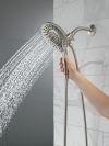 DELTA Universal Showering Components In2ition 5-Setting Two-in-One Shower — Stainless