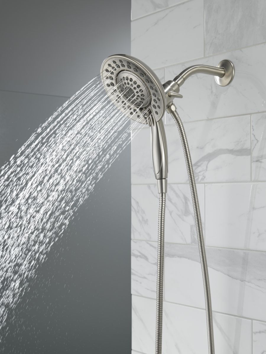 DELTA Universal Showering Components In2ition 5-Setting Two-in-One Shower — Stainless