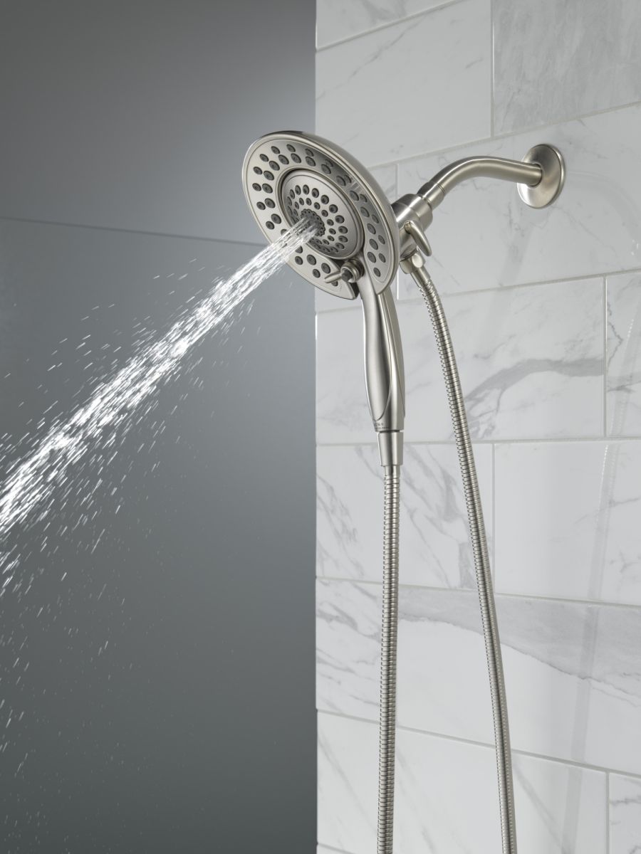 DELTA Universal Showering Components In2ition 5-Setting Two-in-One Shower — Stainless