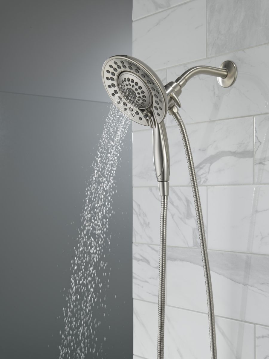 DELTA Universal Showering Components In2ition 5-Setting Two-in-One Shower — Stainless