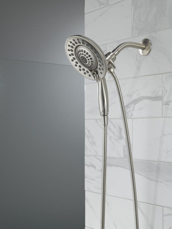 DELTA Universal Showering Components In2ition 5-Setting Two-in-One Shower — Stainless