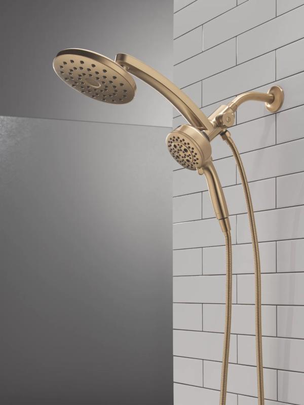 DELTA Universal Showering Components PivotPro 3-in-1 Combination Shower — Lumicoat® Champagne Bronze