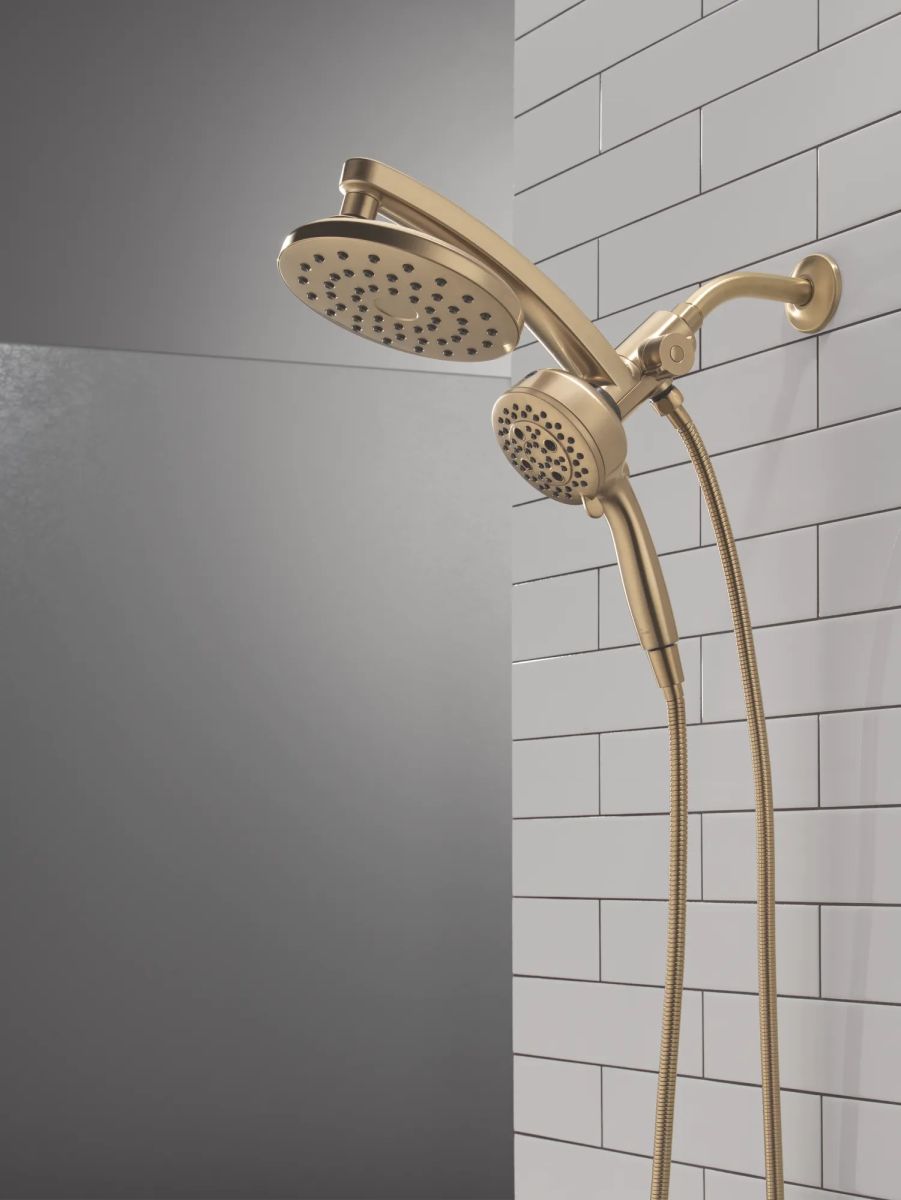 DELTA Universal Showering Components PivotPro 3-in-1 Combination Shower — Lumicoat® Champagne Bronze