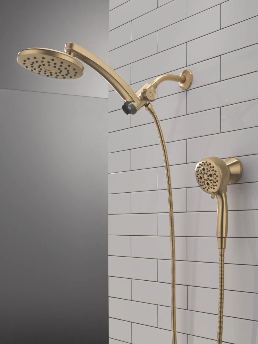 DELTA Universal Showering Components PivotPro 3-in-1 Combination Shower — Lumicoat® Champagne Bronze