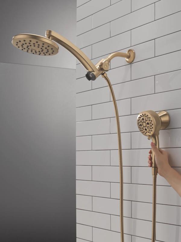 DELTA Universal Showering Components PivotPro 3-in-1 Combination Shower — Lumicoat® Champagne Bronze