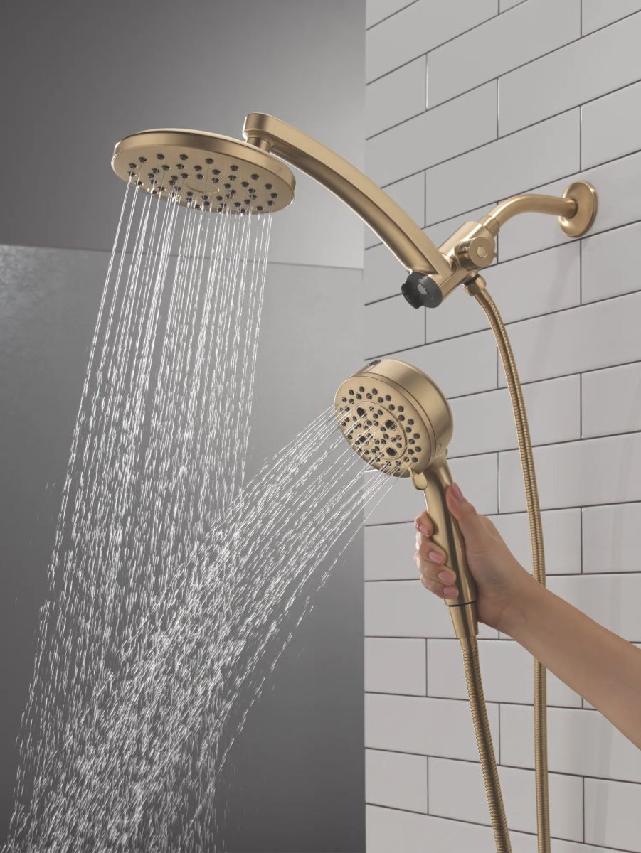 DELTA Universal Showering Components PivotPro 3-in-1 Combination Shower — Lumicoat® Champagne Bronze