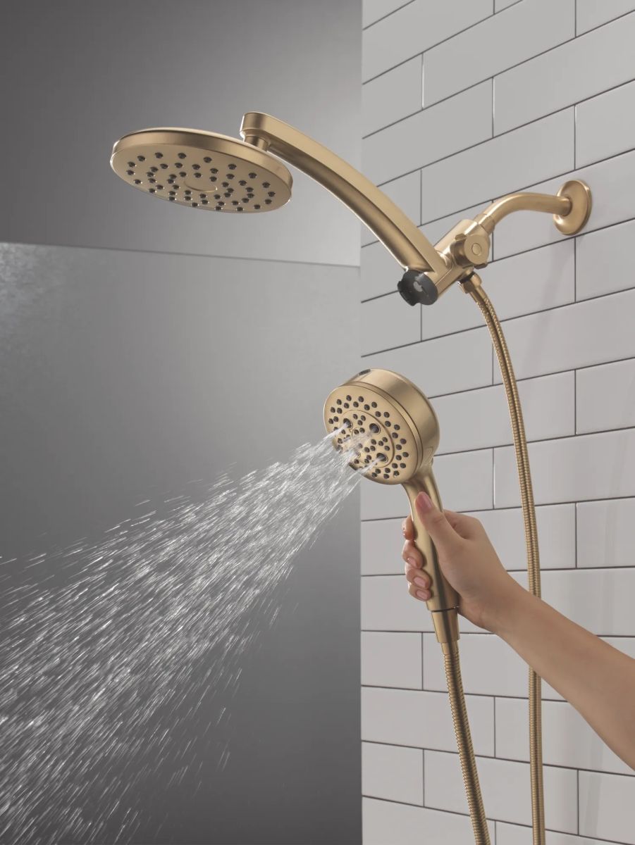 DELTA Universal Showering Components PivotPro 3-in-1 Combination Shower — Lumicoat® Champagne Bronze