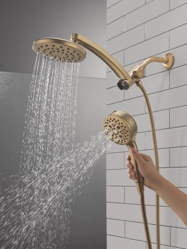 DELTA Universal Showering Components PivotPro 3-in-1 Combination Shower — Lumicoat® Champagne Bronze