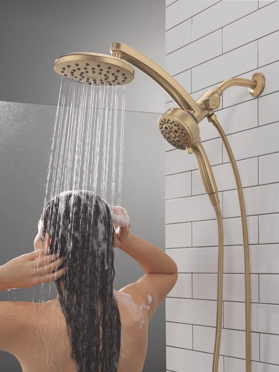 DELTA Universal Showering Components PivotPro 3-in-1 Combination Shower — Lumicoat® Champagne Bronze