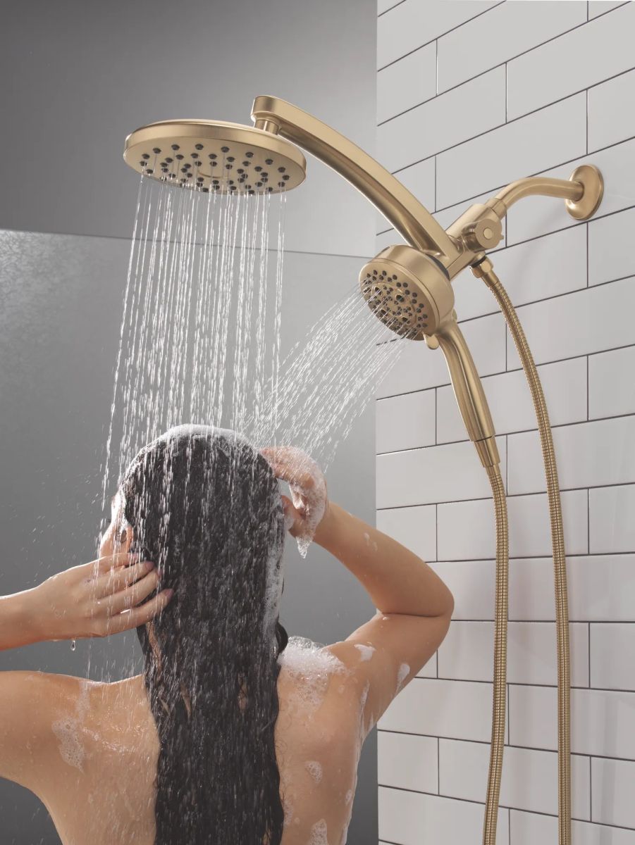 DELTA Universal Showering Components PivotPro 3-in-1 Combination Shower — Lumicoat® Champagne Bronze