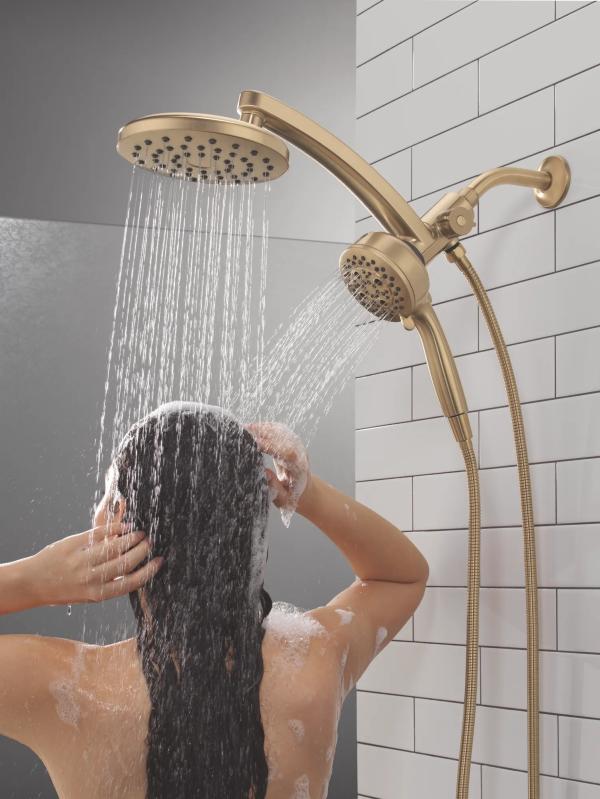 DELTA Universal Showering Components PivotPro 3-in-1 Combination Shower — Lumicoat® Champagne Bronze