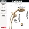 DELTA Universal Showering Components PivotPro 3-in-1 Combination Shower — Lumicoat® Champagne Bronze