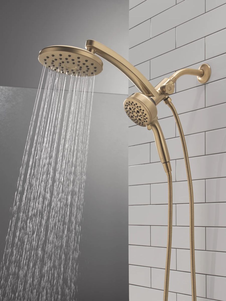 DELTA Universal Showering Components PivotPro 3-in-1 Combination Shower — Lumicoat® Champagne Bronze