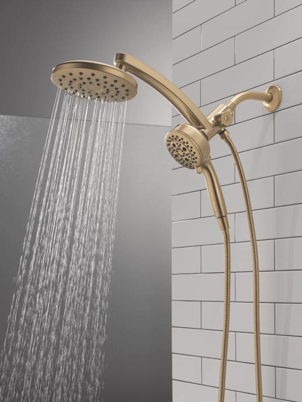 DELTA Universal Showering Components PivotPro 3-in-1 Combination Shower — Lumicoat® Champagne Bronze