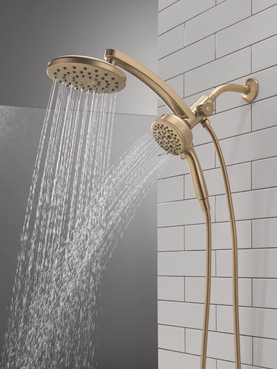 DELTA Universal Showering Components PivotPro 3-in-1 Combination Shower — Lumicoat® Champagne Bronze