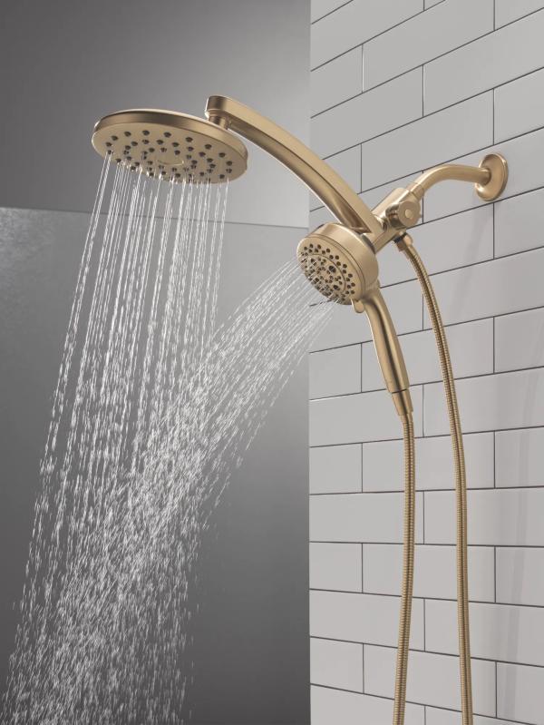 DELTA Universal Showering Components PivotPro 3-in-1 Combination Shower — Lumicoat® Champagne Bronze