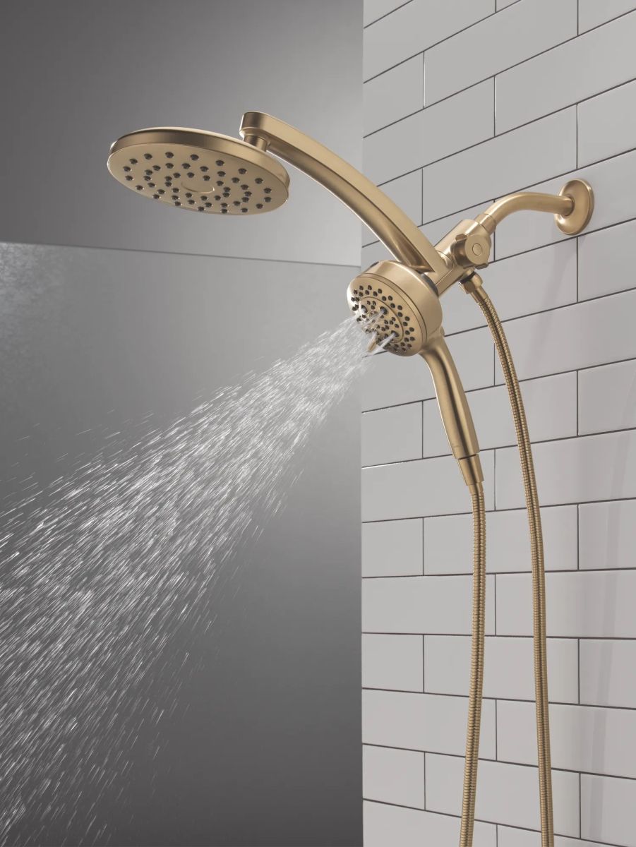 DELTA Universal Showering Components PivotPro 3-in-1 Combination Shower — Lumicoat® Champagne Bronze