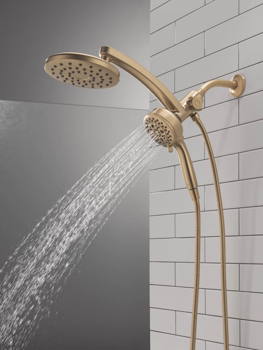 DELTA Universal Showering Components PivotPro 3-in-1 Combination Shower — Lumicoat® Champagne Bronze