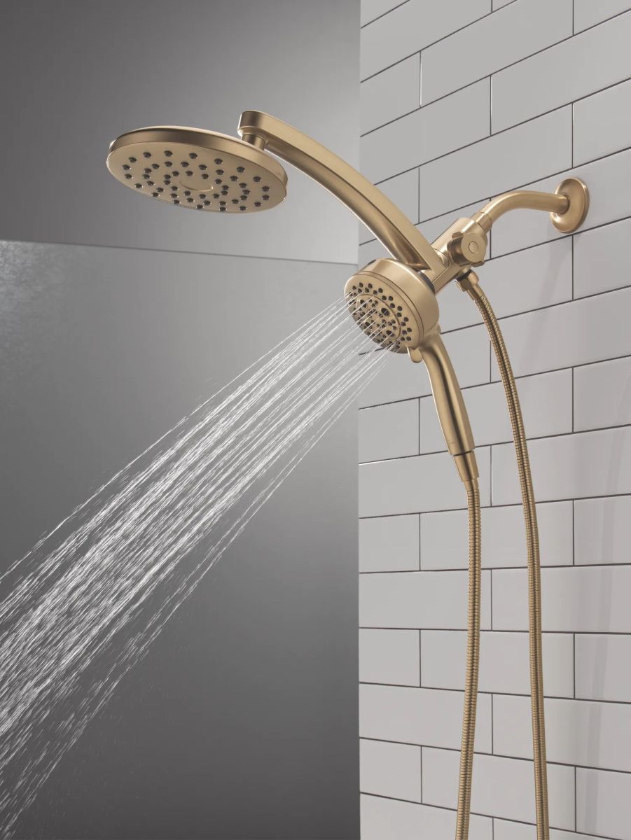 DELTA Universal Showering Components PivotPro 3-in-1 Combination Shower — Lumicoat® Champagne Bronze