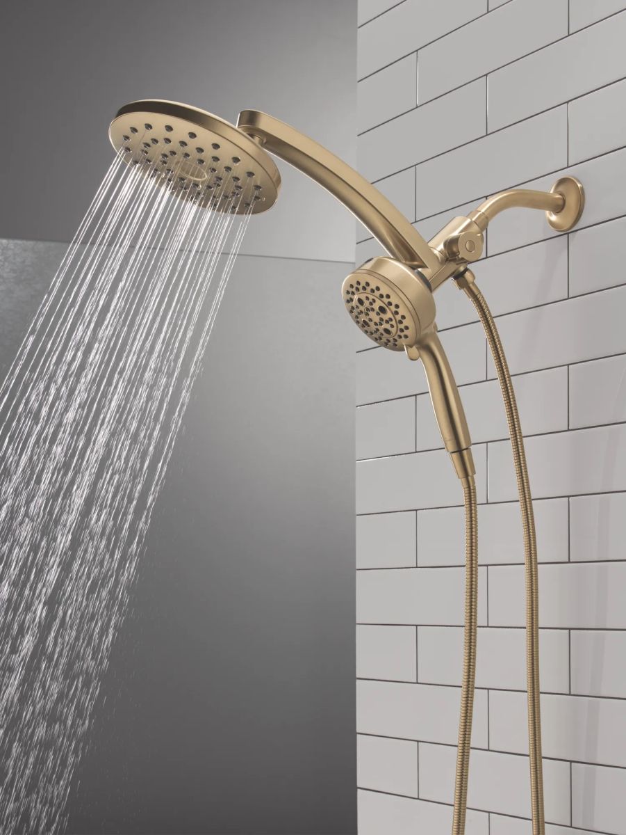DELTA Universal Showering Components PivotPro 3-in-1 Combination Shower — Lumicoat® Champagne Bronze