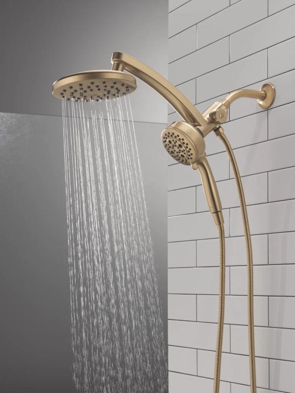 DELTA Universal Showering Components PivotPro 3-in-1 Combination Shower — Lumicoat® Champagne Bronze
