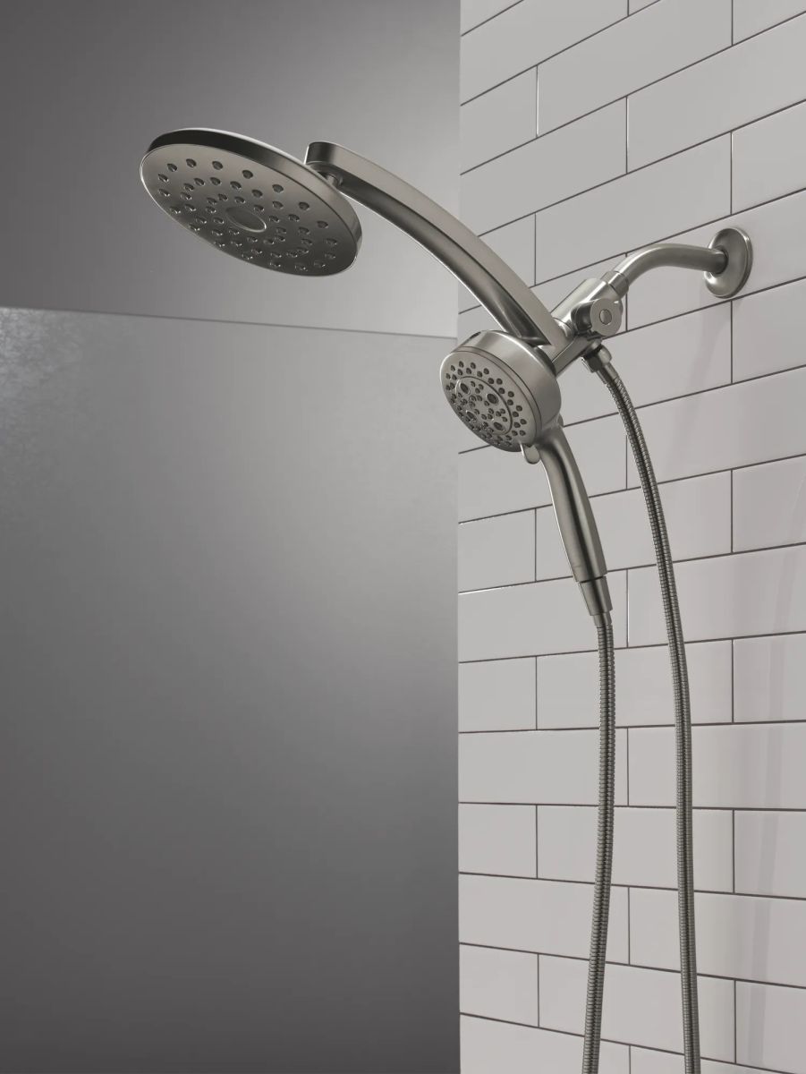 DELTA Universal Showering Components PivotPro 3-in-1 Combination Shower — Lumicoat® Black Stainless