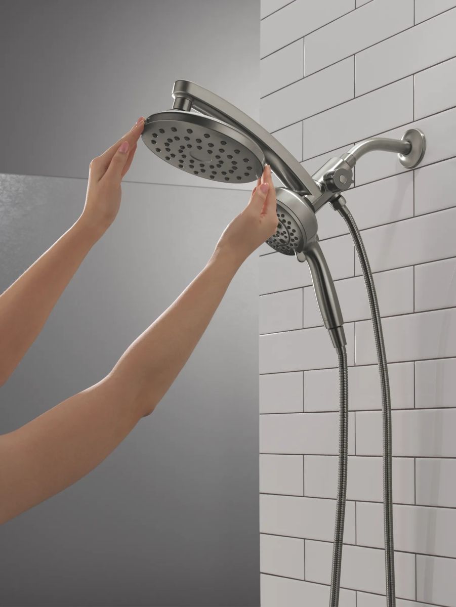 DELTA Universal Showering Components PivotPro 3-in-1 Combination Shower — Lumicoat® Black Stainless