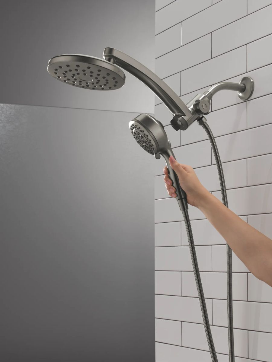 DELTA Universal Showering Components PivotPro 3-in-1 Combination Shower — Lumicoat® Black Stainless