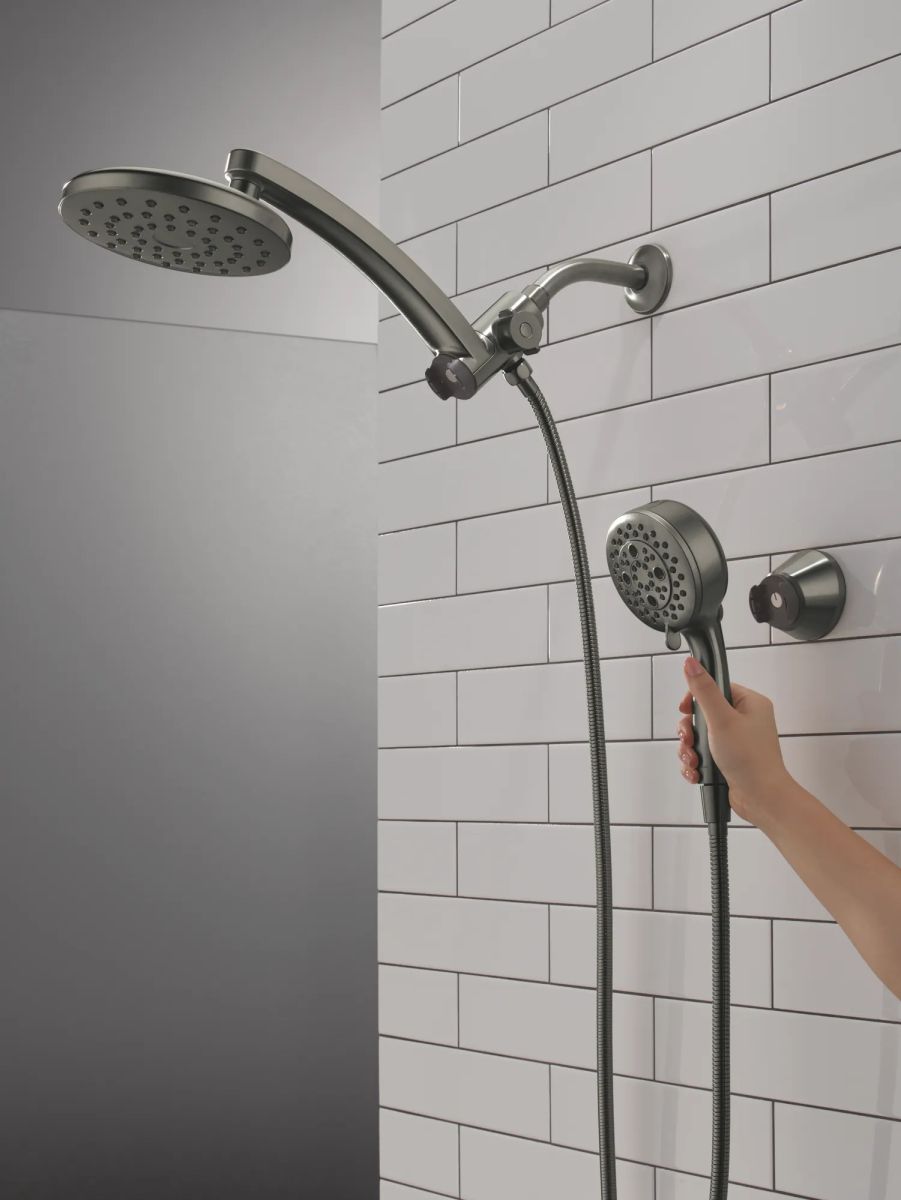 DELTA Universal Showering Components PivotPro 3-in-1 Combination Shower — Lumicoat® Black Stainless