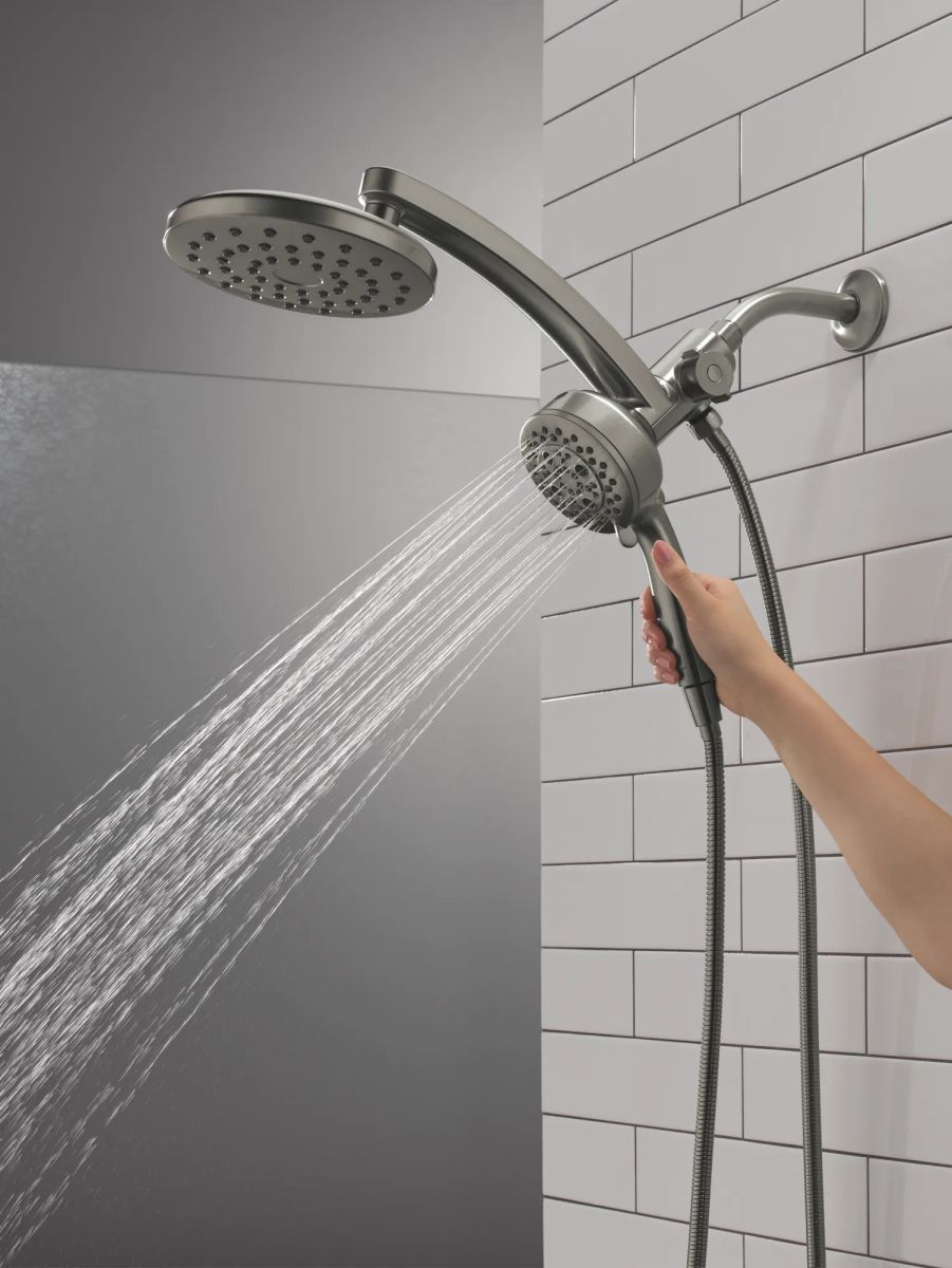 DELTA Universal Showering Components PivotPro 3-in-1 Combination Shower — Lumicoat® Black Stainless