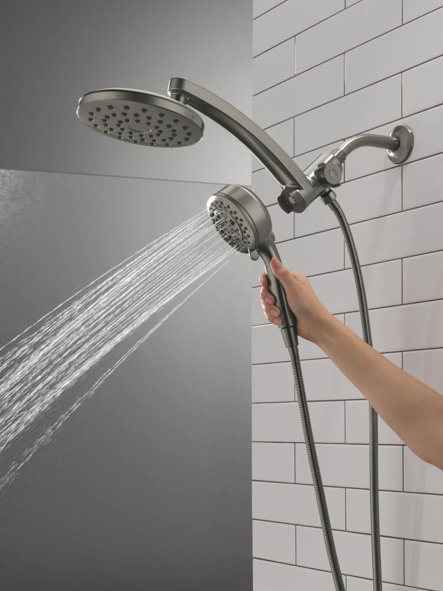 DELTA Universal Showering Components PivotPro 3-in-1 Combination Shower — Lumicoat® Black Stainless