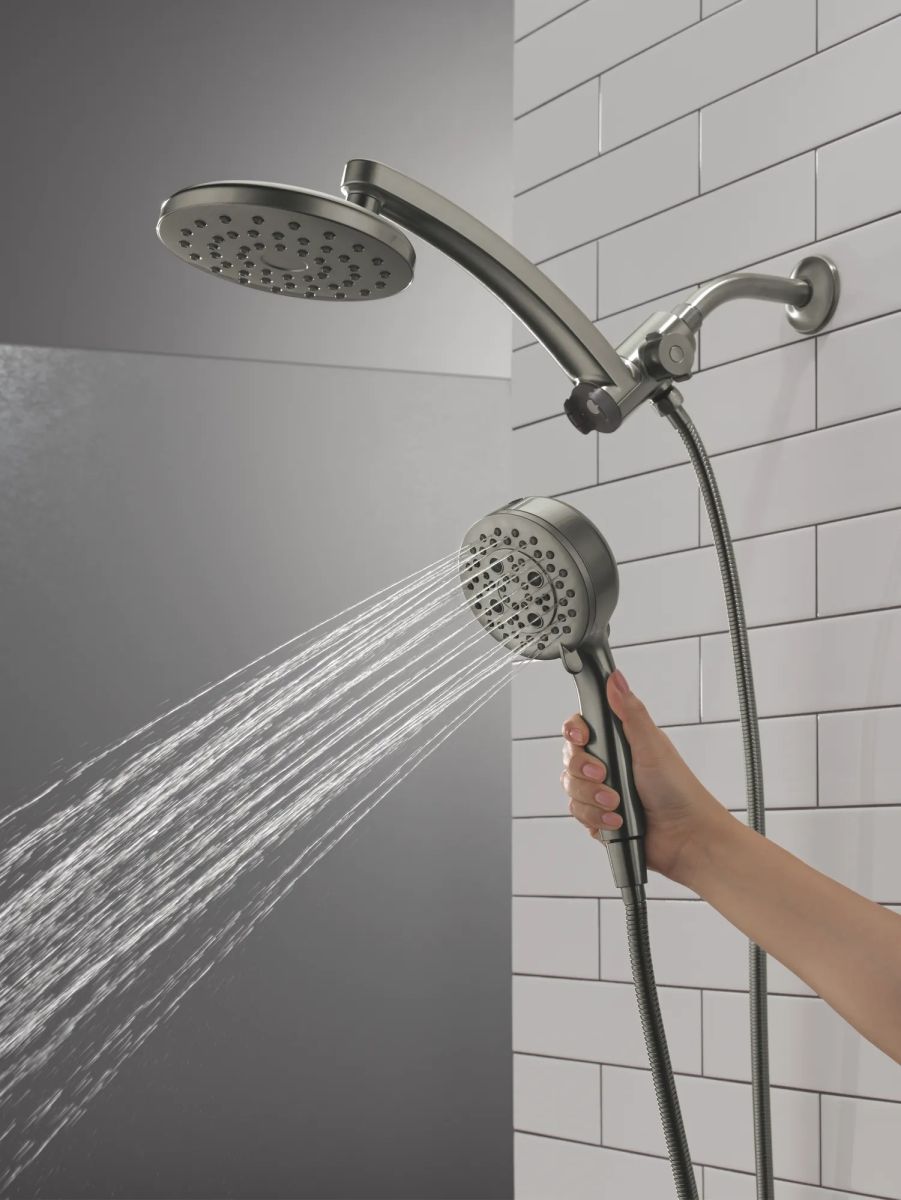 DELTA Universal Showering Components PivotPro 3-in-1 Combination Shower — Lumicoat® Black Stainless