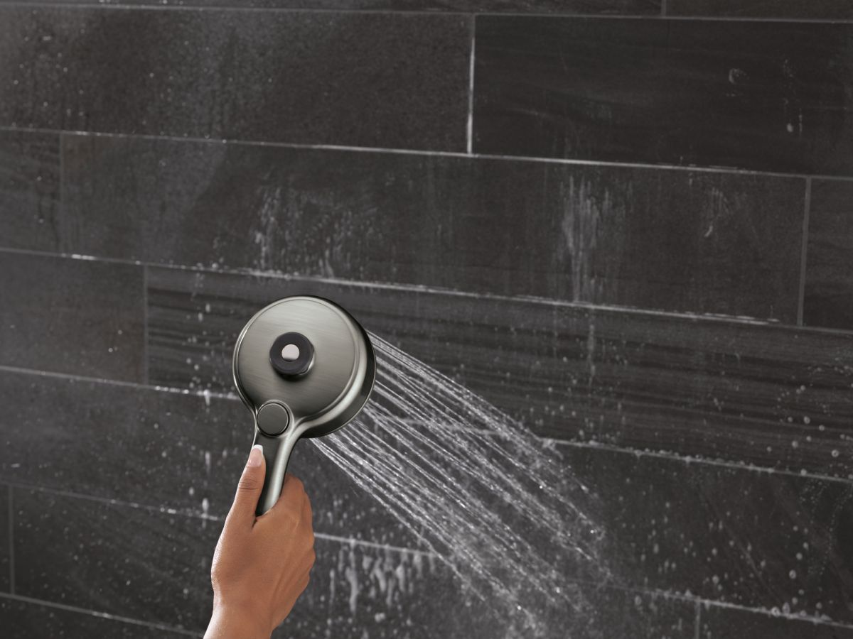 DELTA Universal Showering Components PivotPro 3-in-1 Combination Shower — Lumicoat® Black Stainless