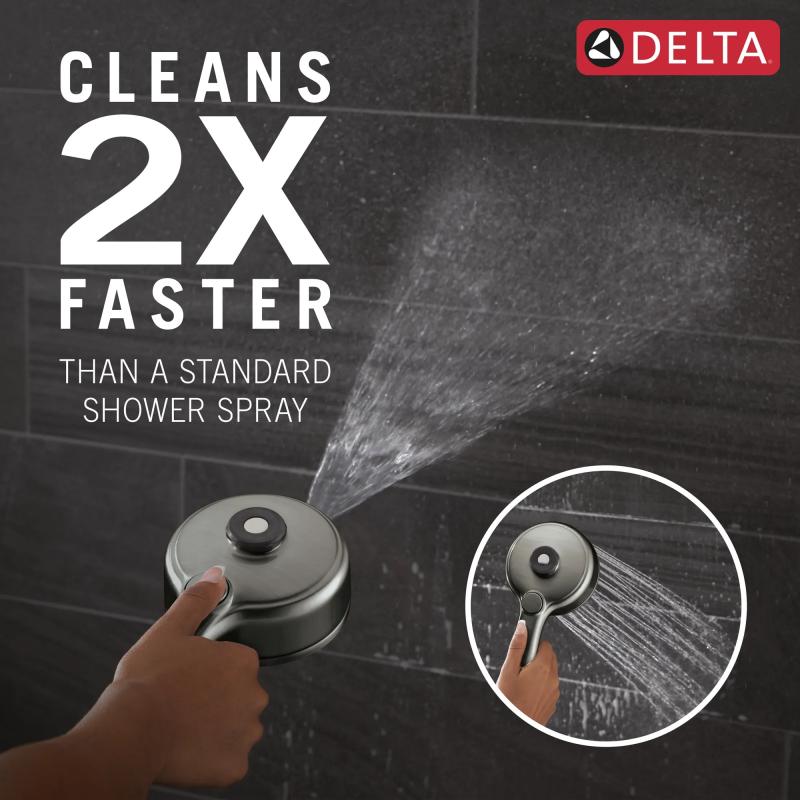 DELTA Universal Showering Components PivotPro 3-in-1 Combination Shower — Lumicoat® Black Stainless