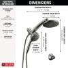 DELTA Universal Showering Components PivotPro 3-in-1 Combination Shower — Lumicoat® Black Stainless