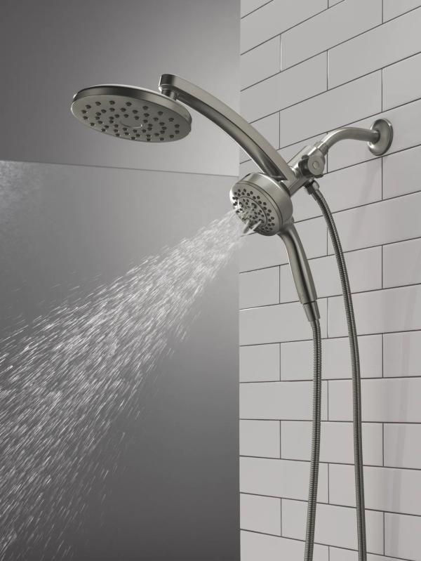 DELTA Universal Showering Components PivotPro 3-in-1 Combination Shower — Lumicoat® Black Stainless