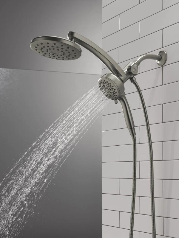 DELTA Universal Showering Components PivotPro 3-in-1 Combination Shower — Lumicoat® Black Stainless