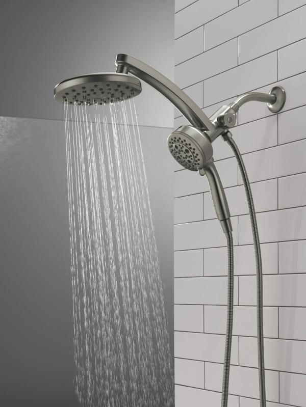 DELTA Universal Showering Components PivotPro 3-in-1 Combination Shower — Lumicoat® Black Stainless