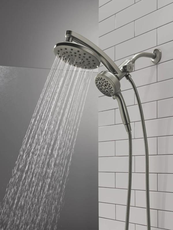 DELTA Universal Showering Components PivotPro 3-in-1 Combination Shower — Lumicoat® Black Stainless