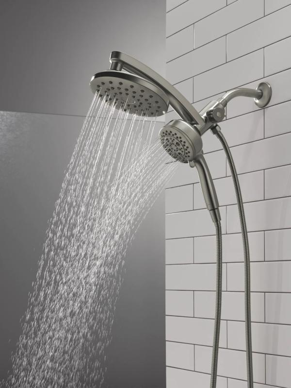 DELTA Universal Showering Components PivotPro 3-in-1 Combination Shower — Lumicoat® Black Stainless