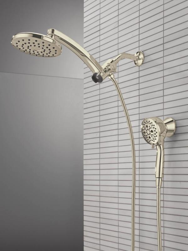 DELTA Universal Showering Components PivotPro 3-in-1 Combination Shower — Lumicoat® Polished Nickel