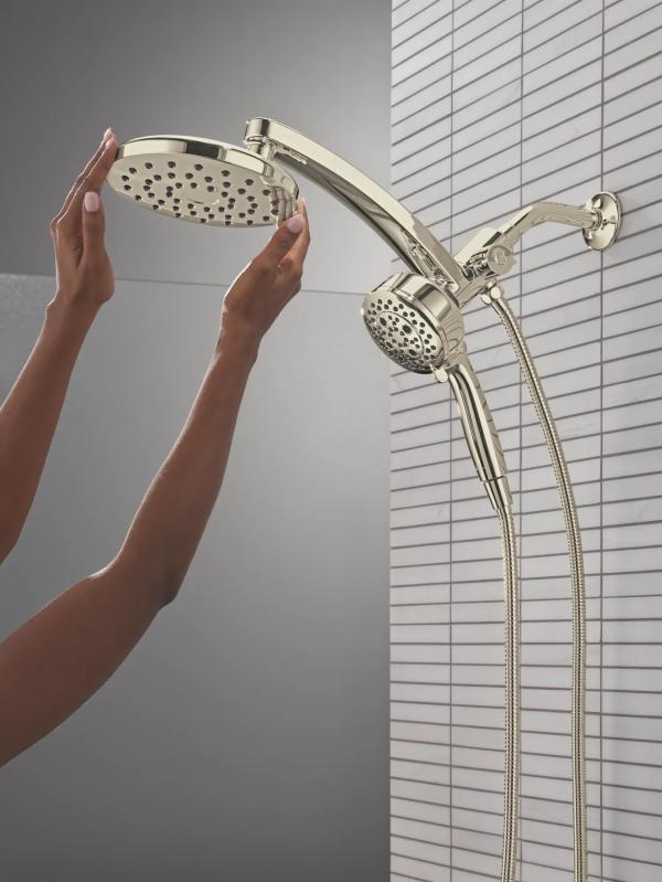 DELTA Universal Showering Components PivotPro 3-in-1 Combination Shower — Lumicoat® Polished Nickel
