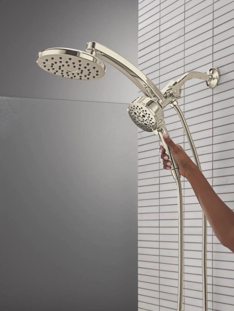 DELTA Universal Showering Components PivotPro 3-in-1 Combination Shower — Lumicoat® Polished Nickel
