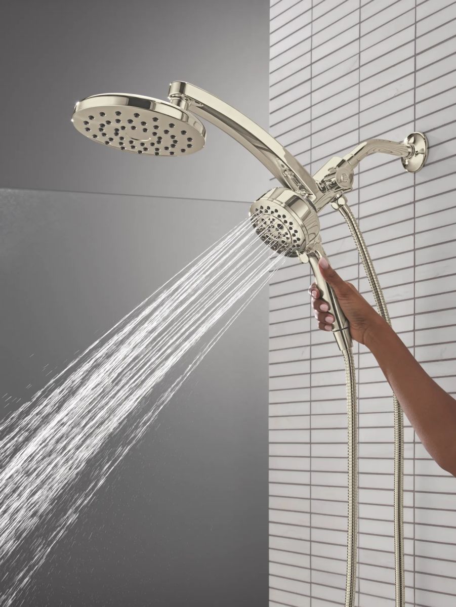 DELTA Universal Showering Components PivotPro 3-in-1 Combination Shower — Lumicoat® Polished Nickel