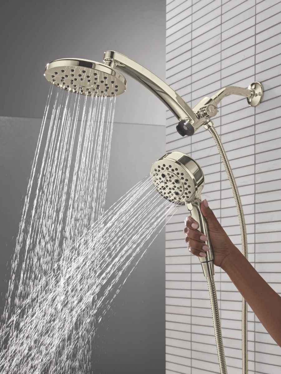 DELTA Universal Showering Components PivotPro 3-in-1 Combination Shower — Lumicoat® Polished Nickel