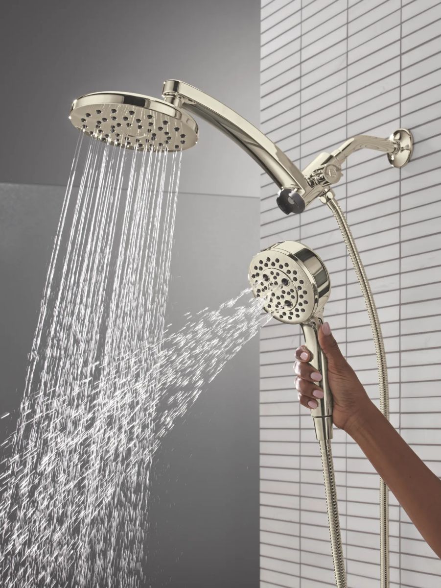 DELTA Universal Showering Components PivotPro 3-in-1 Combination Shower — Lumicoat® Polished Nickel