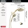 DELTA Universal Showering Components PivotPro 3-in-1 Combination Shower — Lumicoat® Polished Nickel